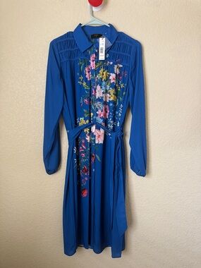 tahari crochet dress Elie Tahari layered crochet dress, pink and teal, size 8